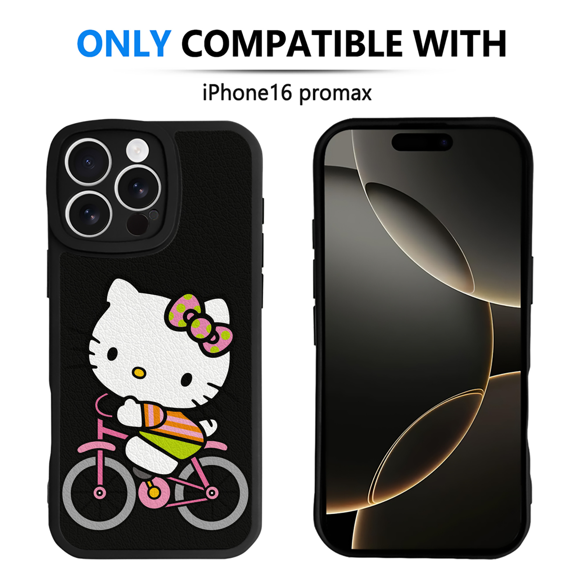 （画像用） Hello Kitty ハローキティ 【iPhone 16シリーズ対応】シリコンスマホケース（レザー調） 材質：シリコン